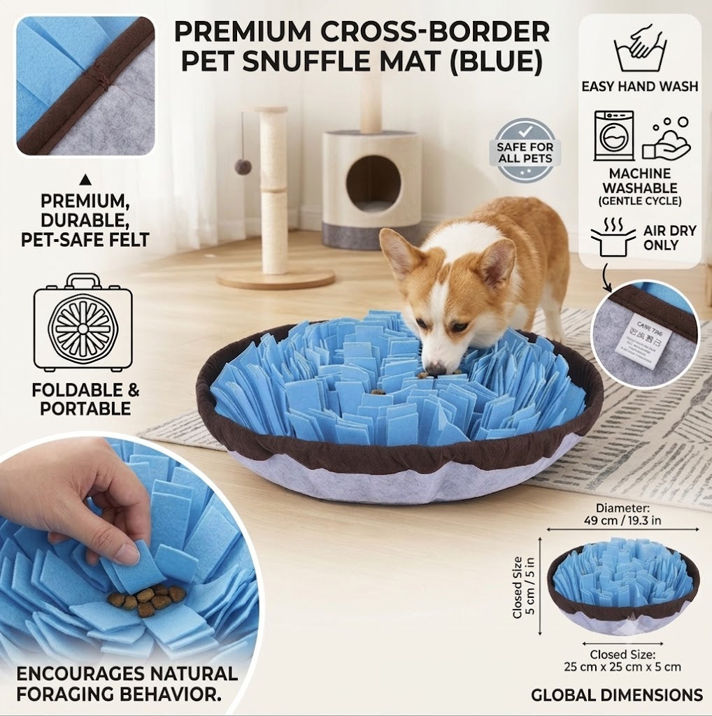 Interactive Dog Snuffle Mat – Slow Feeder & Mental Stimulation Toy for Dogs